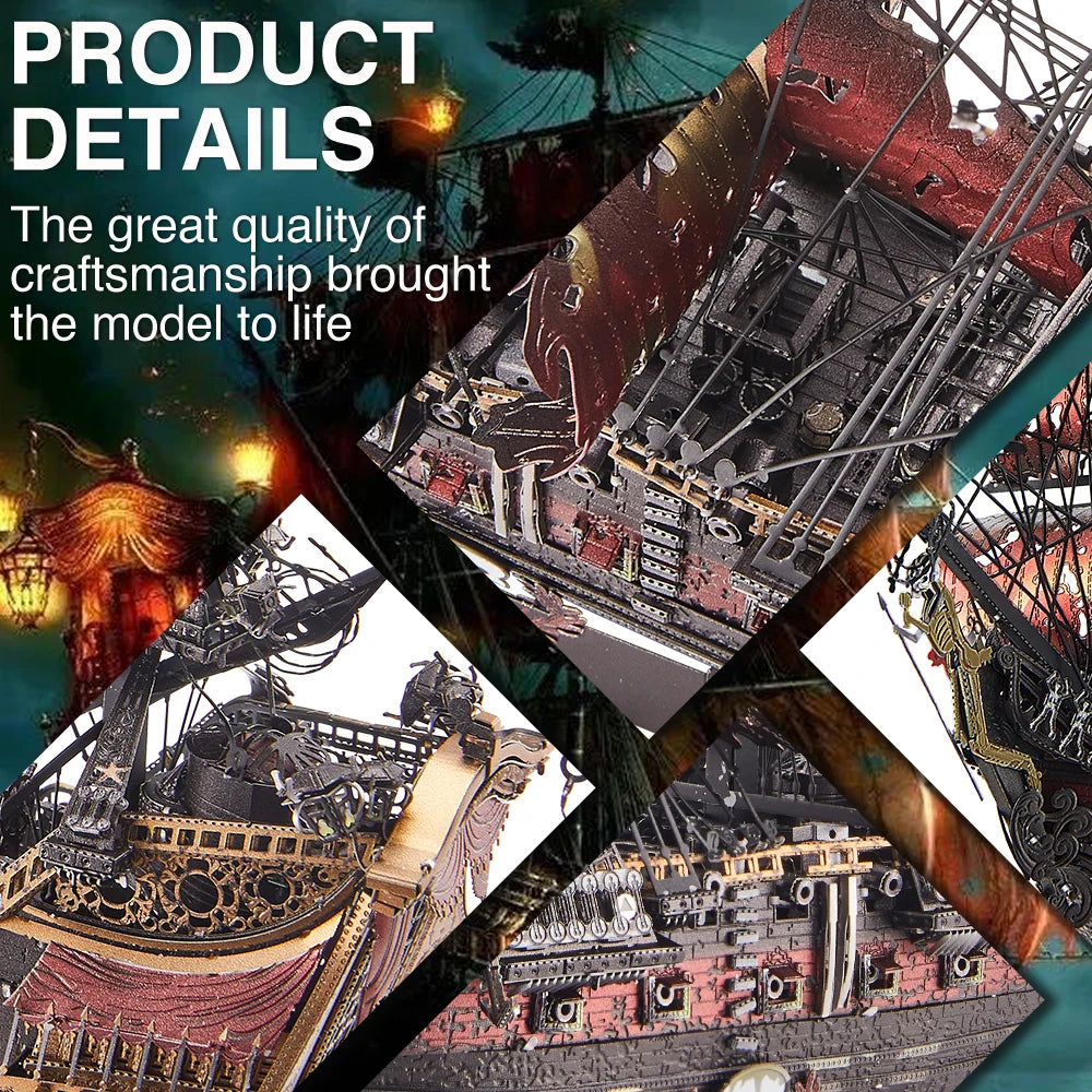 EternalMetal 3D Puzzle Flaggschiff von Blackbeard (Queen Anne's Revenge)