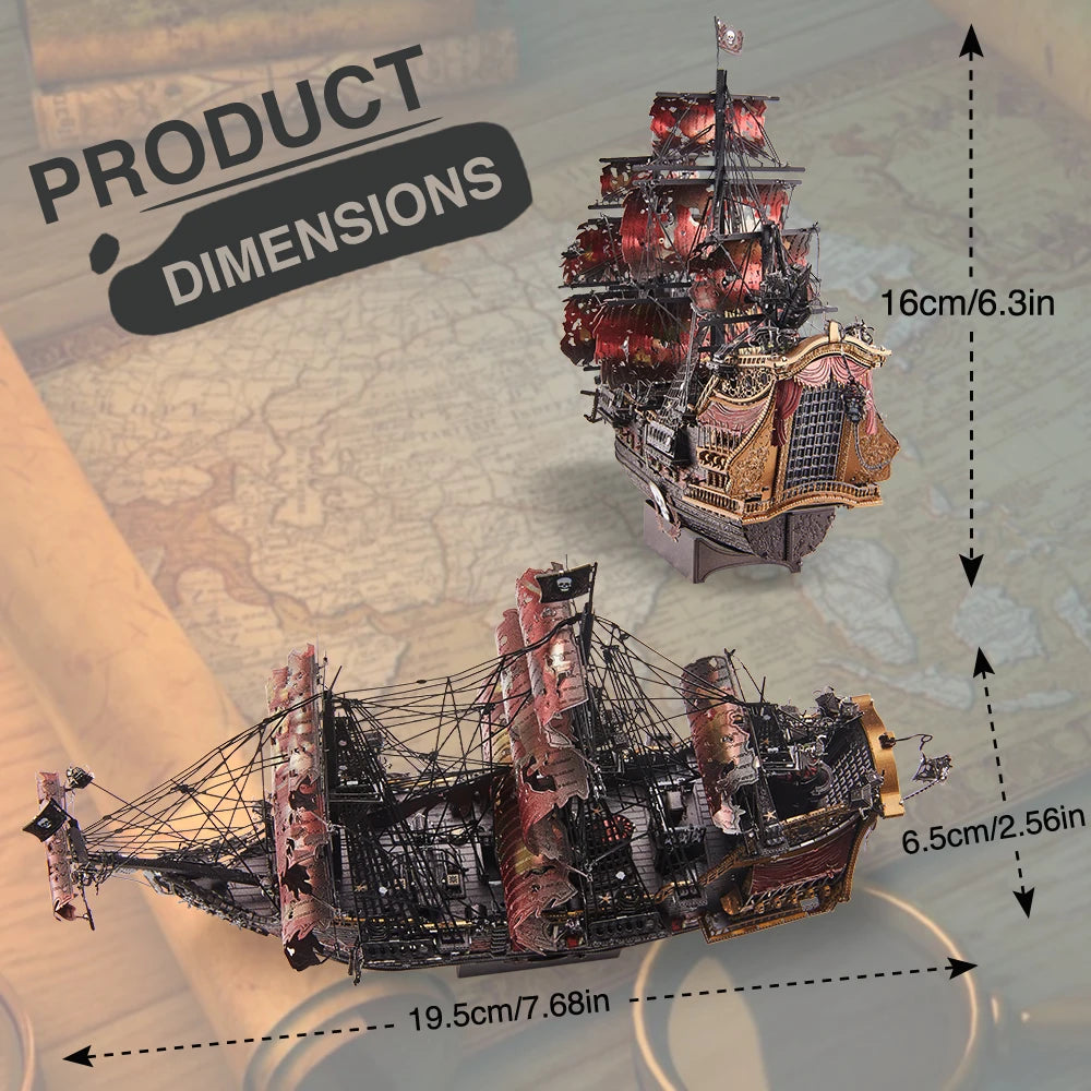EternalMetal 3D Puzzle Flaggschiff von Blackbeard (Queen Anne's Revenge)